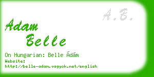 adam belle business card