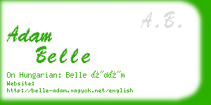 adam belle business card